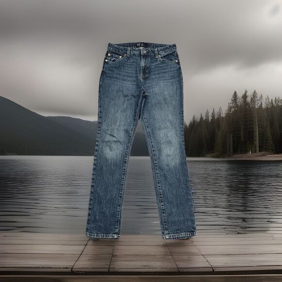 Gap Slim Boyfriend Jeans 0/25 (28x27.5) Blue Denim High Waisted Womens - Picture 1 of 8